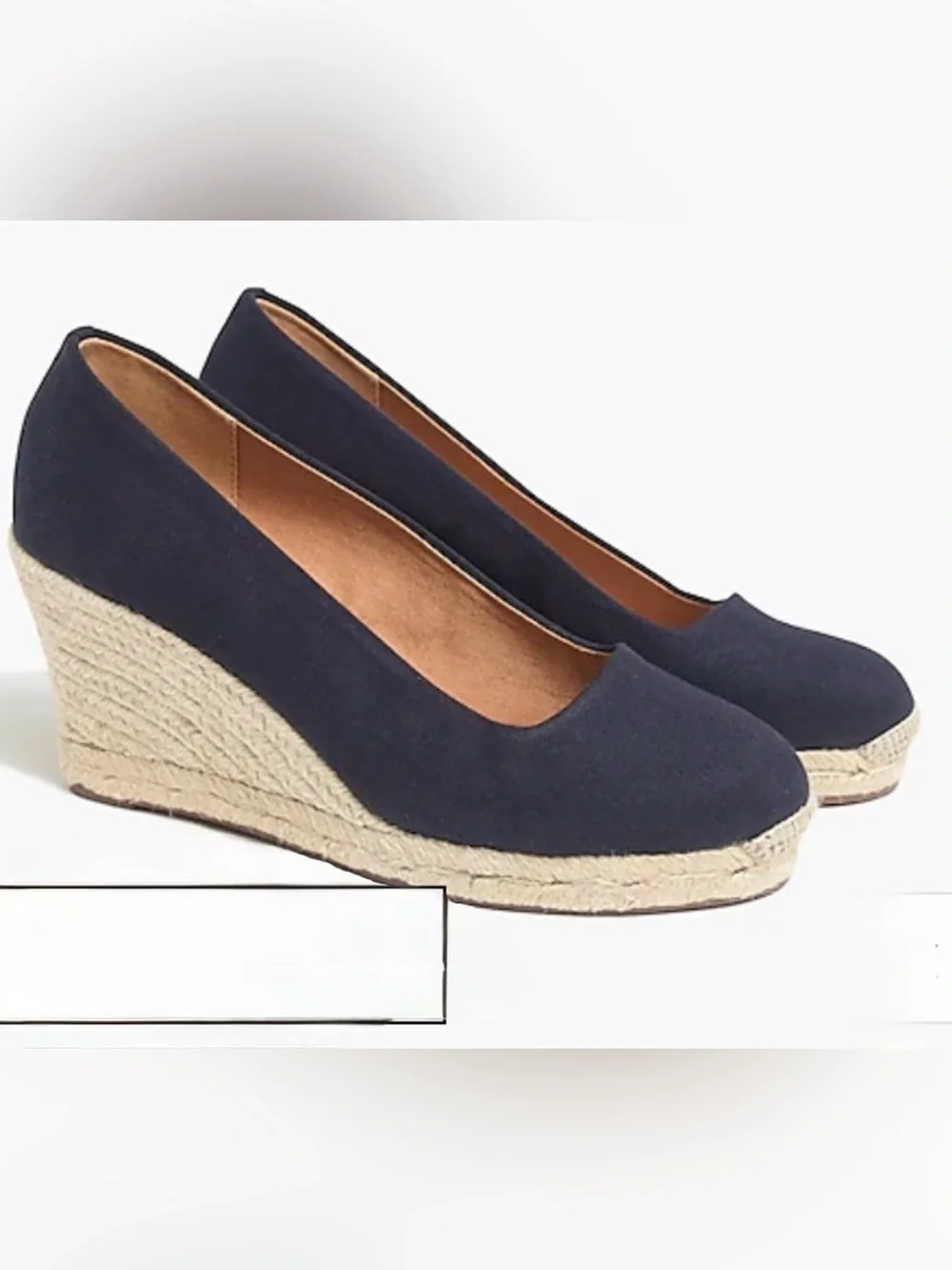 J.Crew Classic Navy Espadrille Wedges - Women's
